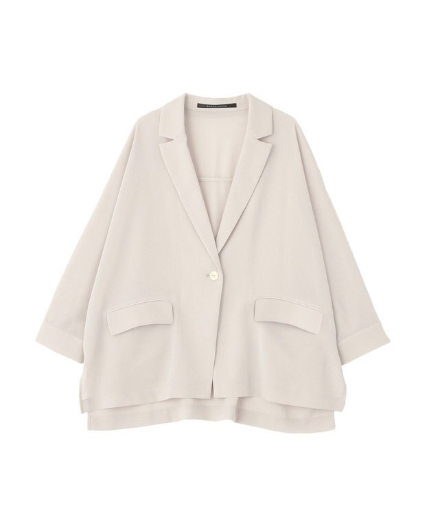 YECCA VECCA 【マシンウォッシャブル】シアージャケット Gray Beige