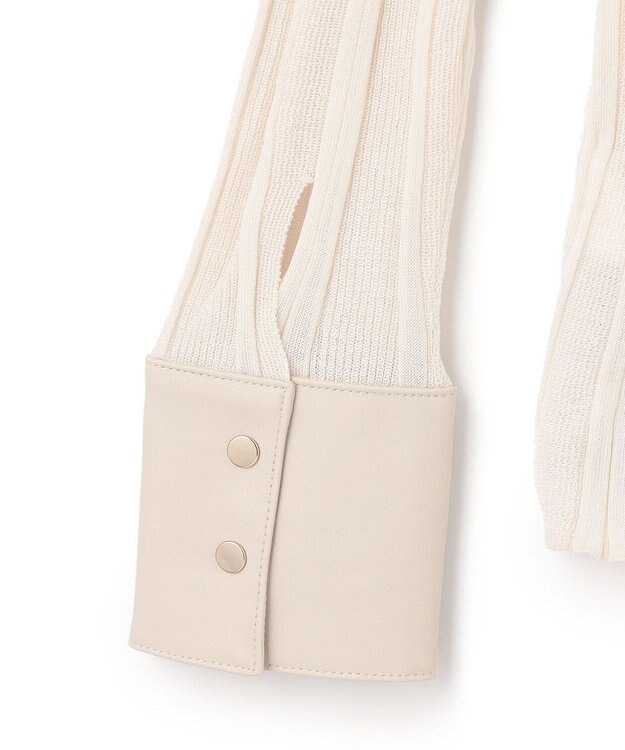 BEIGE， 【BAILA 1月号掲載】RACINE / レザーコンビニット Bone