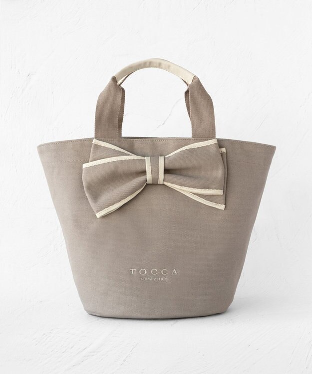 TOCCA RIBBON KNOT CANVASTOTE キャンバストート ベージュ系