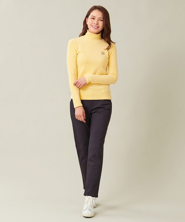 23区GOLF 【WOMEN】【吸湿発熱】グランサーモ モックネック カットソー ライトイエロー系