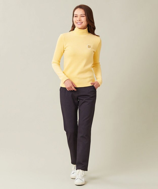 23区GOLF 【WOMEN】【吸湿発熱】グランサーモ モックネック カットソー ライトイエロー系