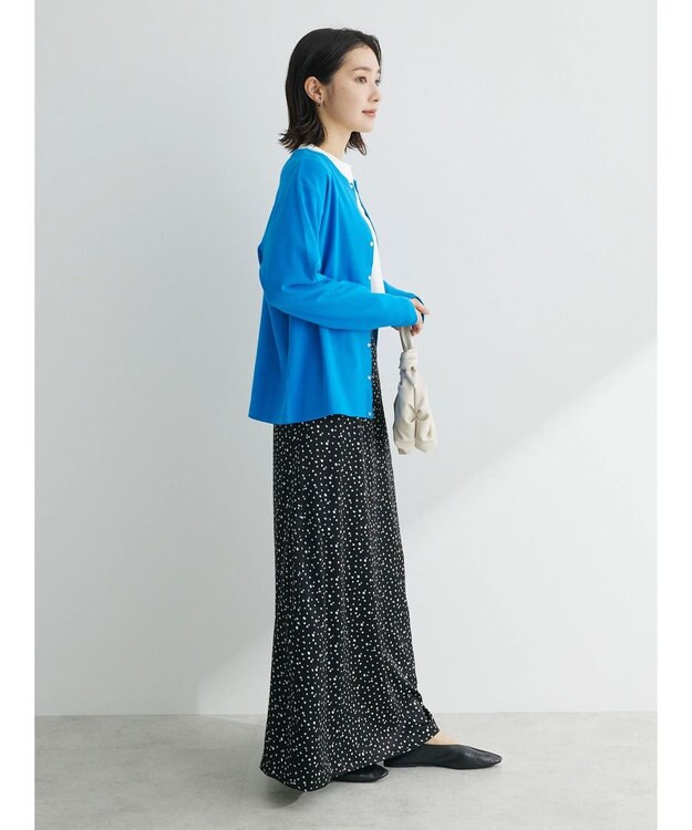 Green Parks リブカットカーディガン Blue