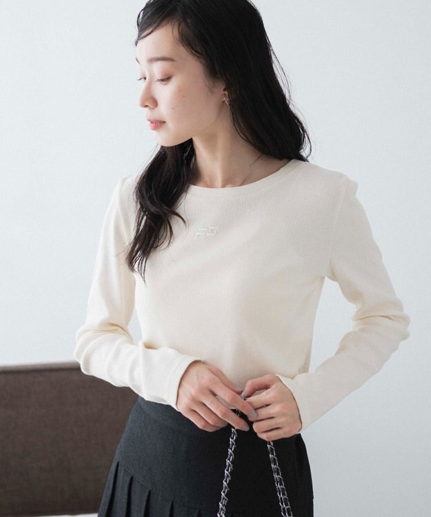 WEGO ヴィンテージウォッシュリブロンT オフホワイト