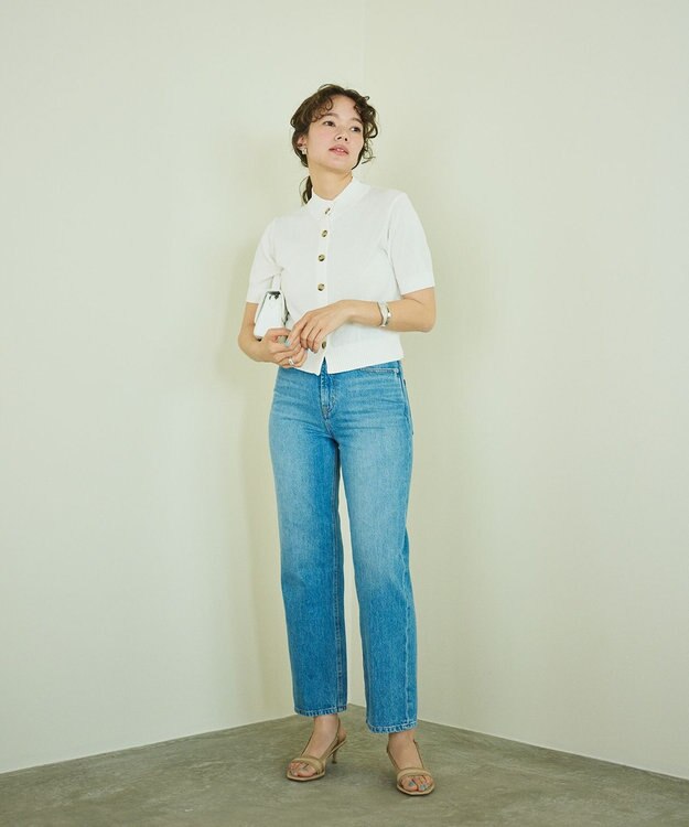 #Newans 〈花乃まりあさんコラボ〉コットンコードカーディガン ホワイト