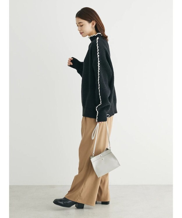 Green Parks ・Ｐｅｔｉｔ　Ｆｌｅｕｒ　ハイウエストワイドパンツ Beige