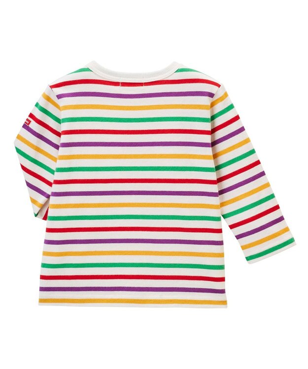 MIKI HOUSE HOT BISCUITS 【80-120cm】 ボーダー 長袖Tシャツ マルチカラー