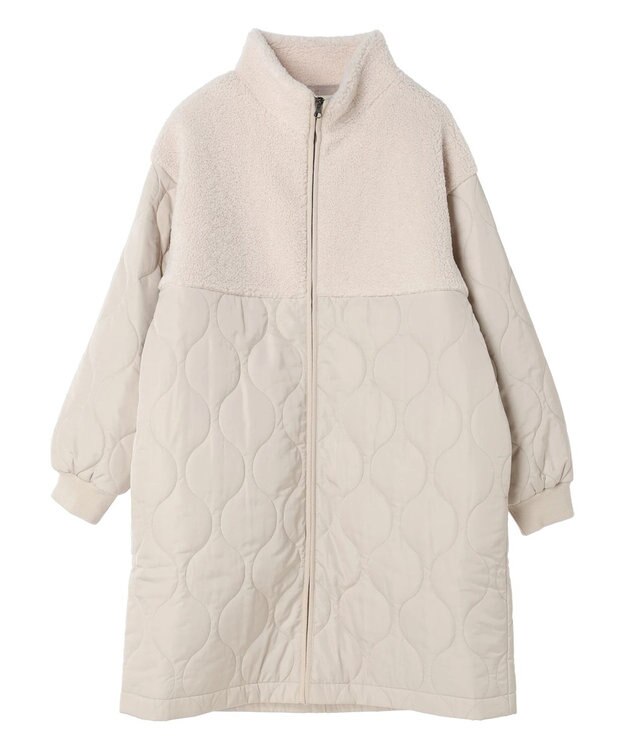 CRAFT STANDARD BOUTIQUE ボア＆キルティングスタンドコート Ivory