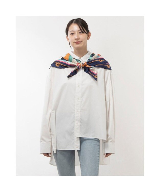 UNBILLION カカトゥ kakatoo / ヨット柄シルクスカーフ ネイビー