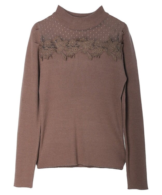 earth music&ecology シアードッキングニットプルオーバー Mocha