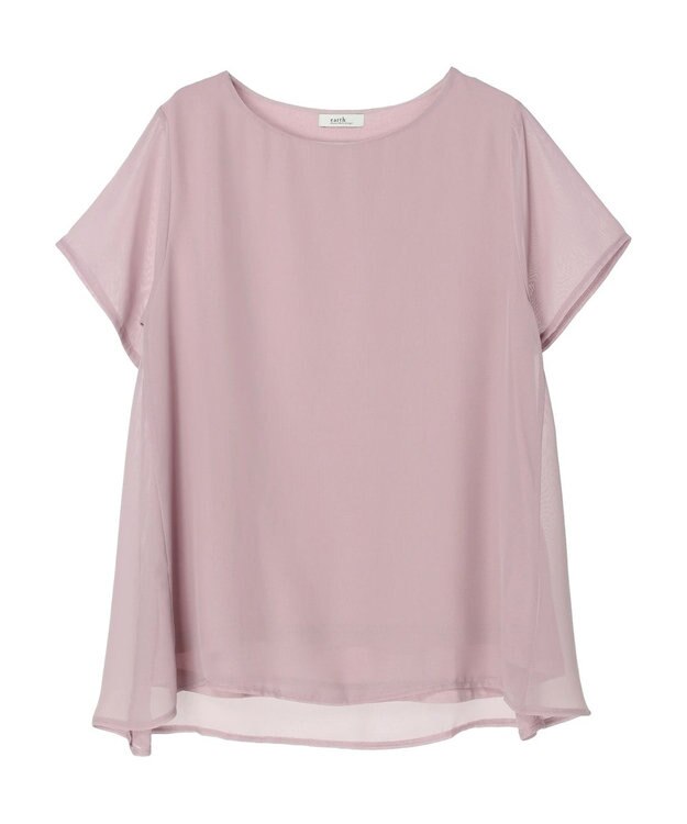 earth music&ecology シアードッキングＡラインチュニック Pink