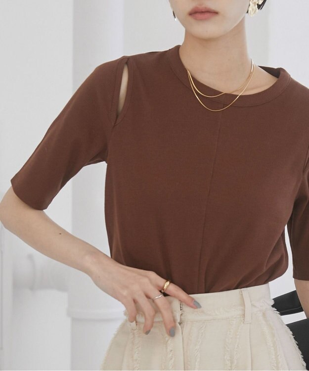 WEGO 【ANGIE VINTAGE】カットアウトリブトップス