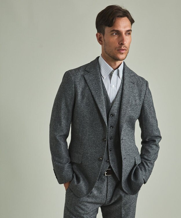 GOTAIRIKU 【セットアップ対応 / AIRY MOVE】RENEWOOL セットアップジャケット ライトグレー系8