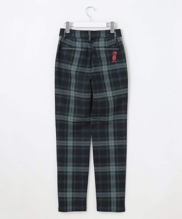 23区GOLF 【WOMEN】チェック柄裏起毛パンツ ダークグリーン系3