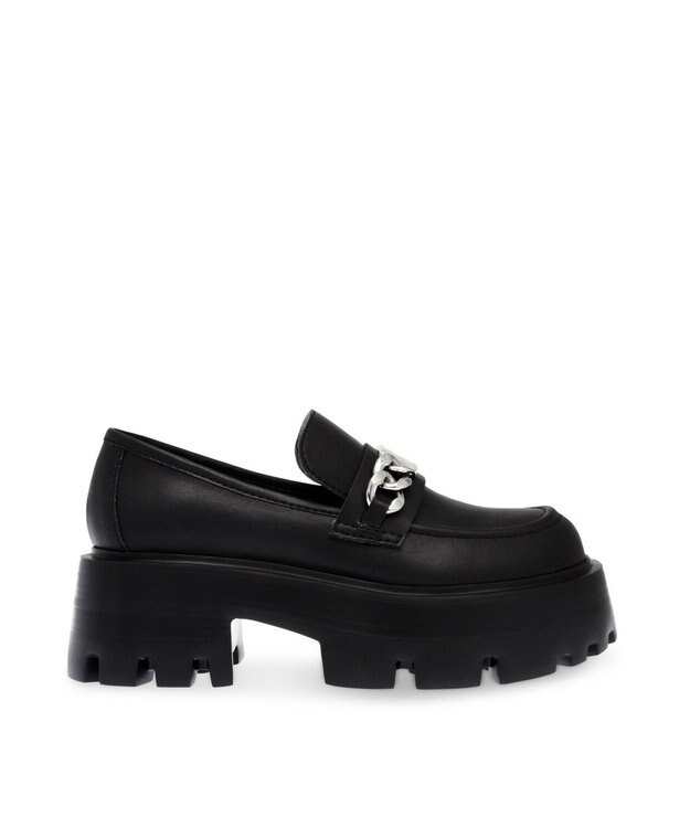 STEVE MADDEN MOTORIDE 厚底チェーンローファー ブラック