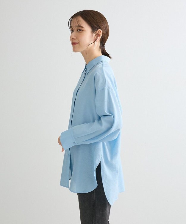Green Parks ””とろっ””とシルキーシャツ Blue