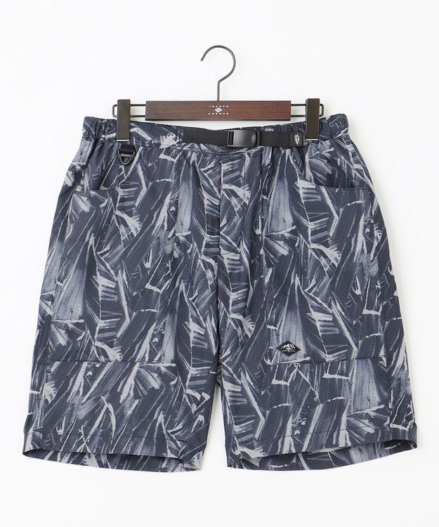JOSEPH ABBOUD MOUNTAIN 【UNISEX】軽量/ECO撥水 3Dエンボスリーフショーツ ブルー系6
