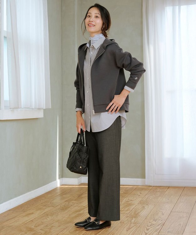 J.PRESS LADIES 【2way】ボンディングキルト トート バッグ ブラック系