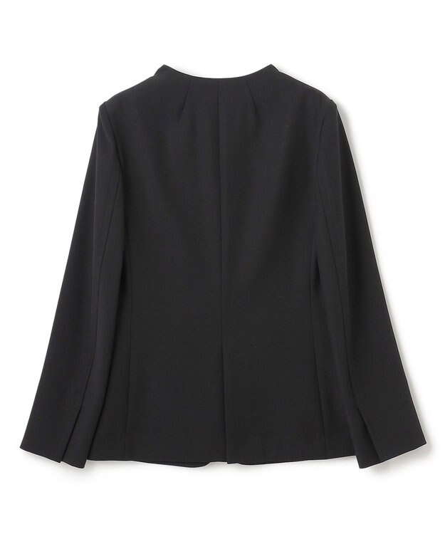 BEIGE， 【洗える・L-size】ALAINA / Vネックカラージャケット Black