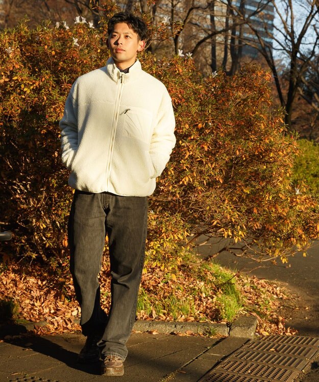 SHARE PARK MENS 【UNISEX】ボアフリースジャケット（L・XLサイズ） ホワイト