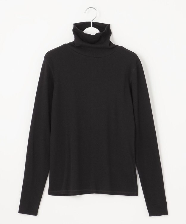 23区 L 【SLOW/一部店舗限定】フラッフィコットン タートルネックカットソー ブラック系