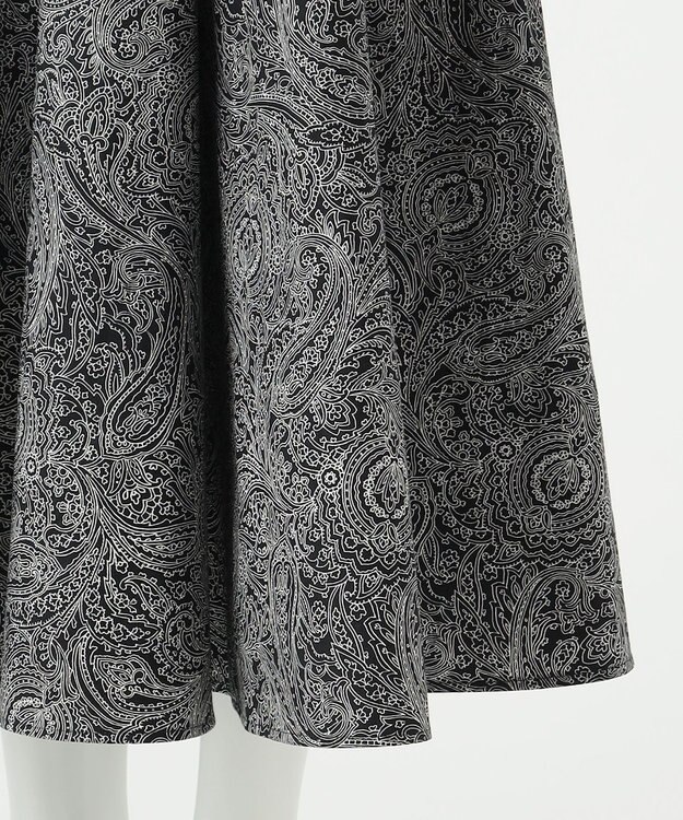 23区 L 【R(アール)】ジオメトリックペイズリープリント スカート ペイズリーブラック