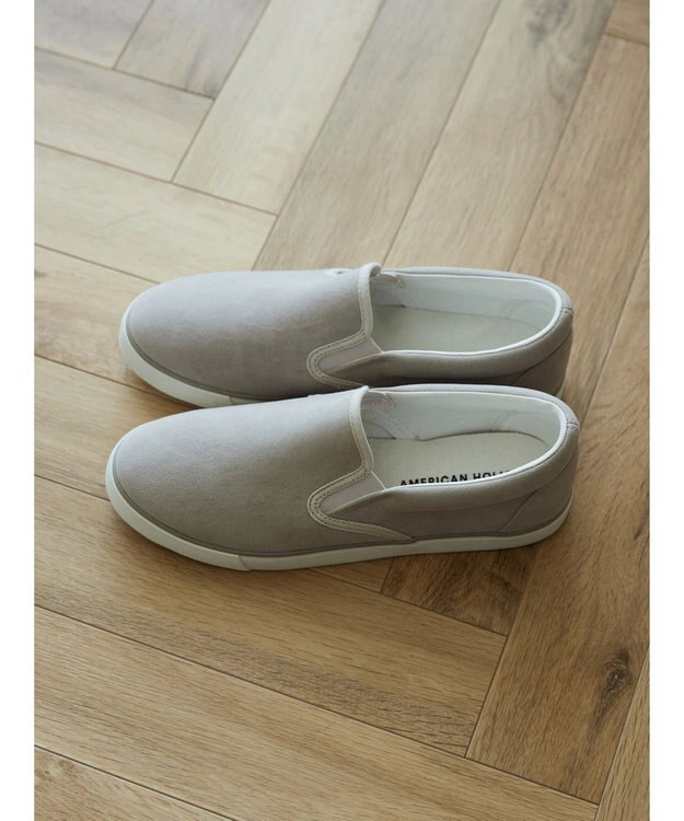 AMERICAN HOLIC 【整履き】スェードスリッポン Gray Beige