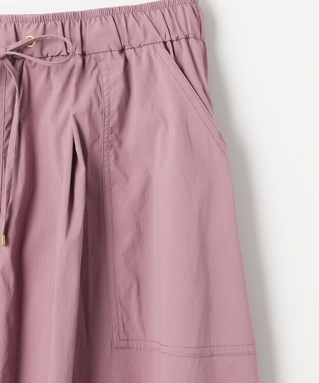 ANY 【ウエストゴム】ナイロンベイカーフレアスカート ピンク