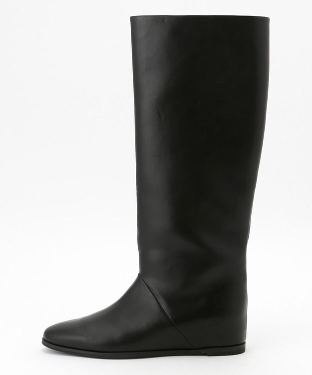 自由区 【SHIHOさん着用】ストレートインヒールロング ブーツ ブラック