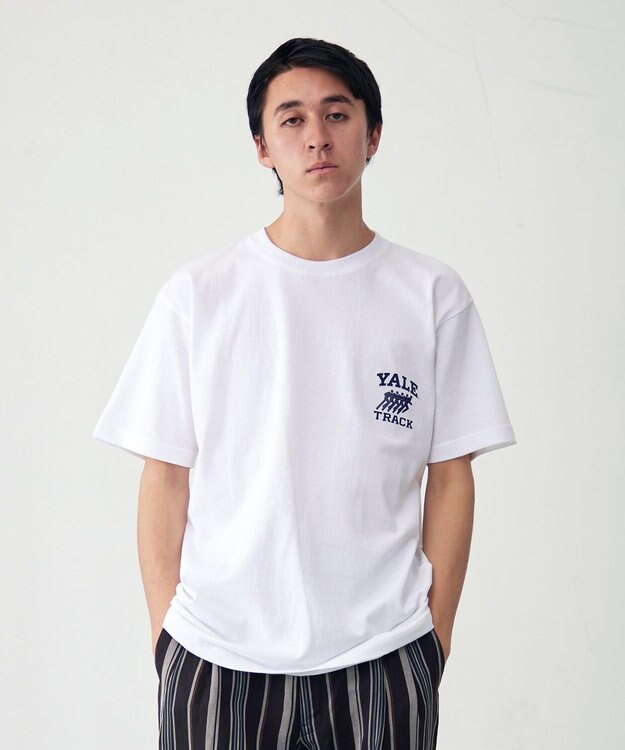 J.PRESS YORK STREET 【UNISEX】YALE × J.PRESS YORK STREET コラボTシャツ ホワイト系