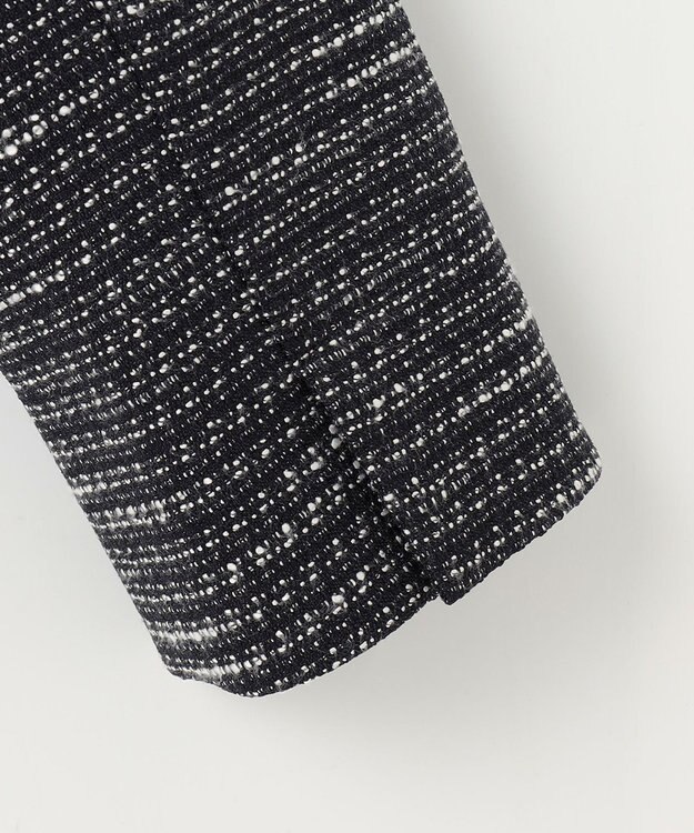 ANY SIS リップルボーダーストレッチ ジャケット ネイビーシャンブレー