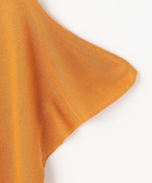 ANY 【洗濯機可/UVケア/アンチピリング】アクリルガーター バタフライスリーブニット アプリコット