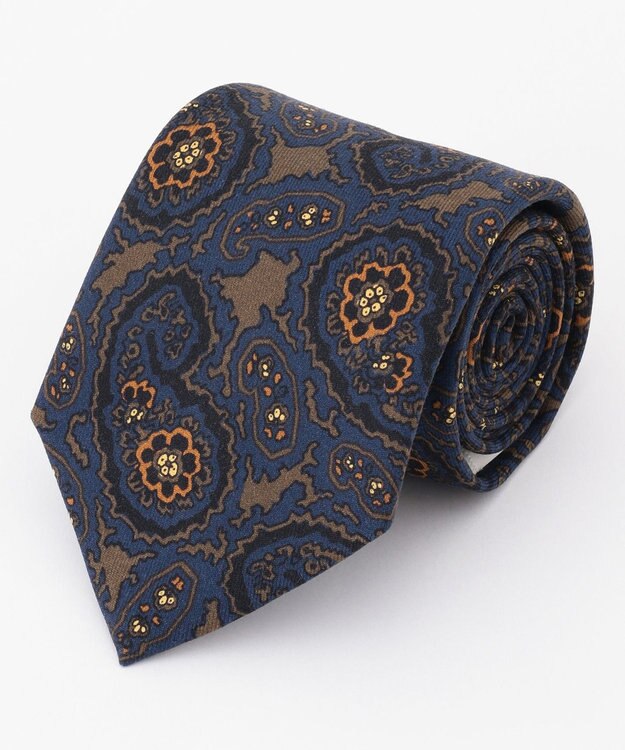 希少 PRADA プラダ ネクタイ ペイズリー 花柄 総柄 ブラック 日本製】フラワーペイズリー ネクタイ / JOSEPH ABBOUD | ファッション