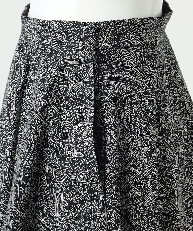 23区 【R(アール)】ジオメトリックペイズリープリント スカート ペイズリーブラック
