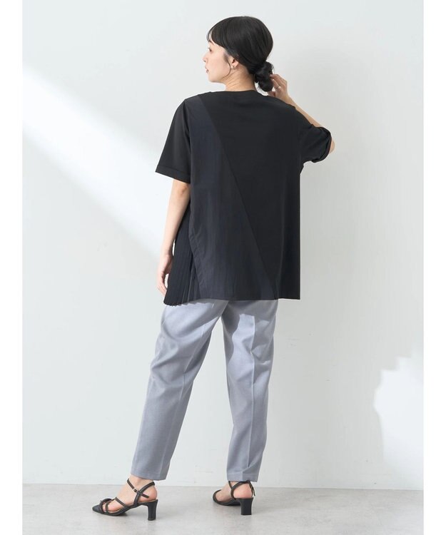 earth music&ecology プリーツドッキングチュニック Black