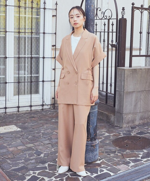 earth music&ecology リラックスワイドパンツ Camel