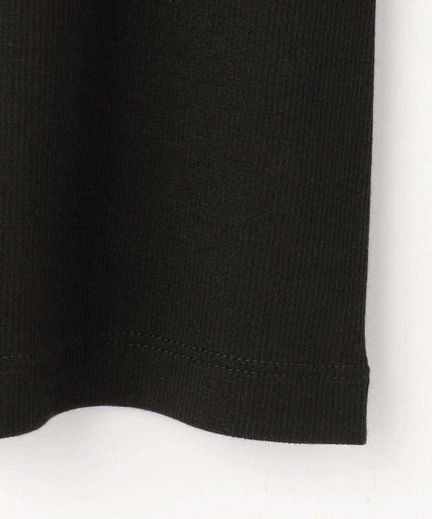 自由区 L ベアテレコボトルネック カットソー ブラック