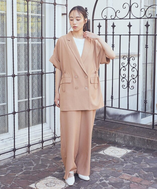 earth music&ecology リラックスワイドパンツ Camel