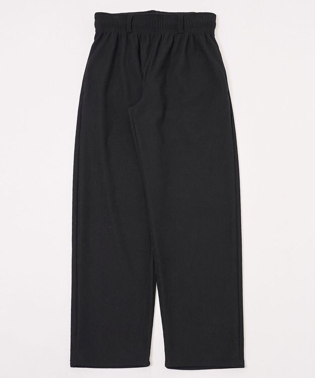 WEGO 【暖パンツ/SMLサイズ展開】裏ベロアシェフパンツ ブラック