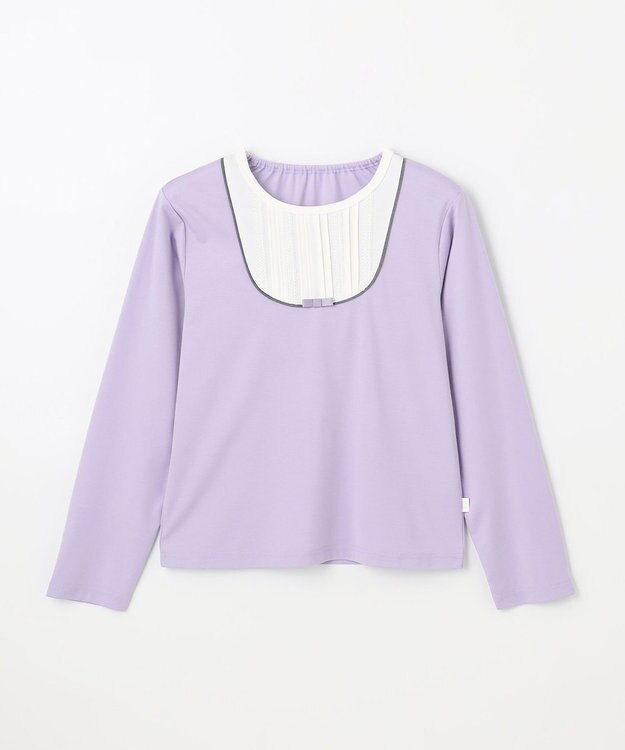 組曲 KIDS 【150-160㎝】【接触冷感・UVカット】サラリとヨークデザイン トップス ラベンダー