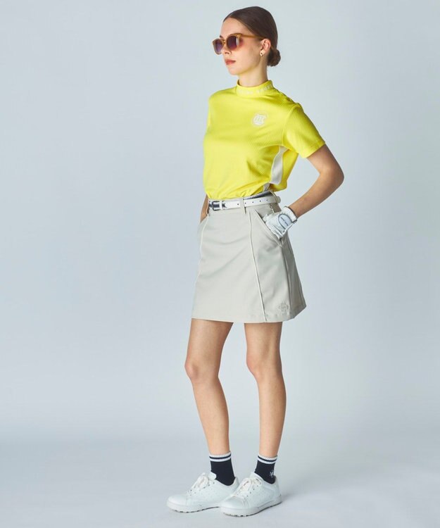 FILA GOLF／marie claire 【Marie claire sports】半袖モックネックシャツ イエロー