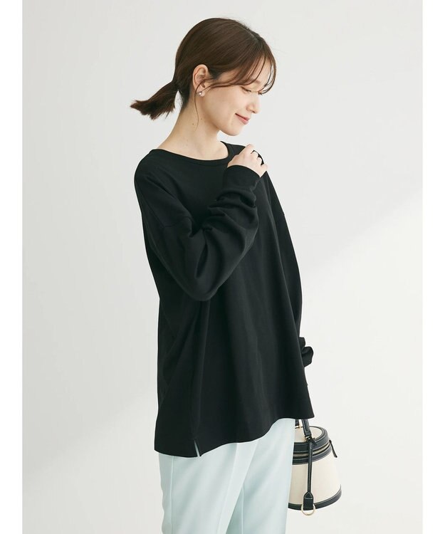 Green Parks 前後でも着れちゃう万能長袖ロンＴ Black