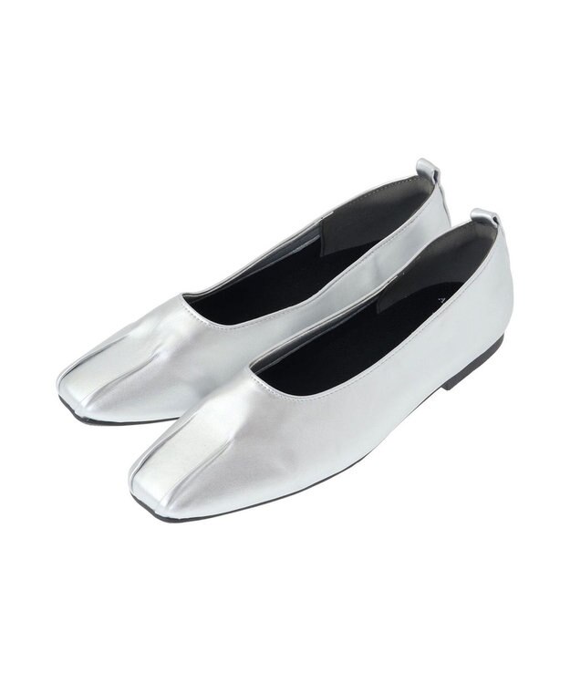 AMERICAN HOLIC 整履きフロントタックパンプス Silver