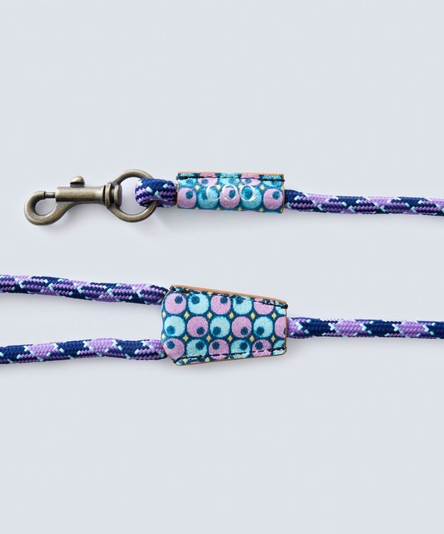 COQ HAPPY ARGYLE  ハンズフリーロングドッグリード パープル