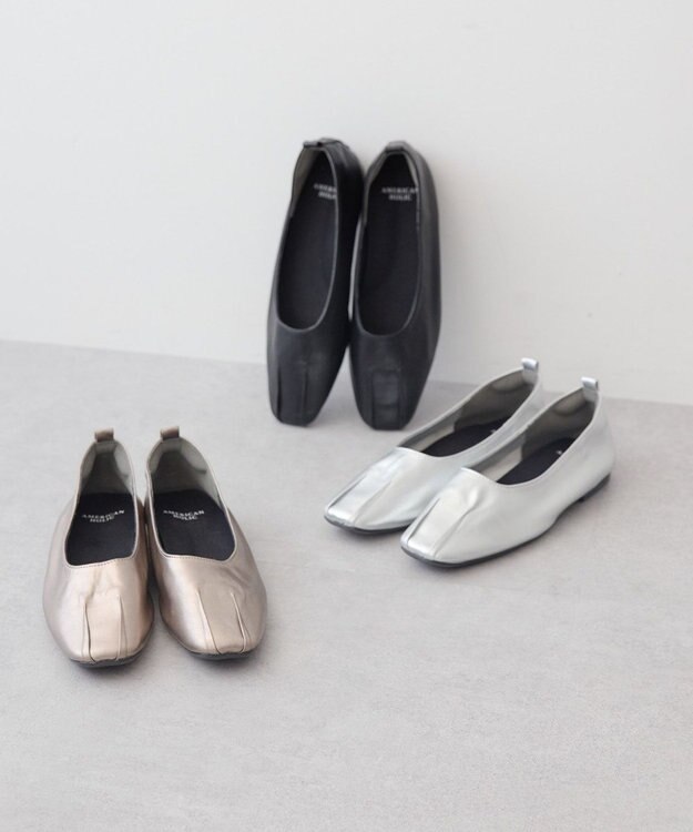 AMERICAN HOLIC 整履きフロントタックパンプス Silver