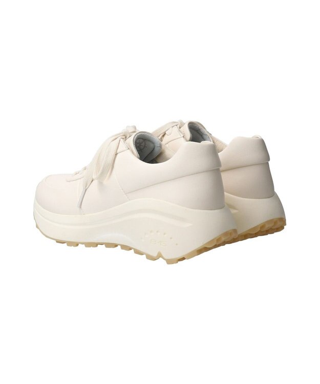 INTER-CHAUSSURES 【BUSSOLA】撥水厚底レースアップスニーカー ホワイト