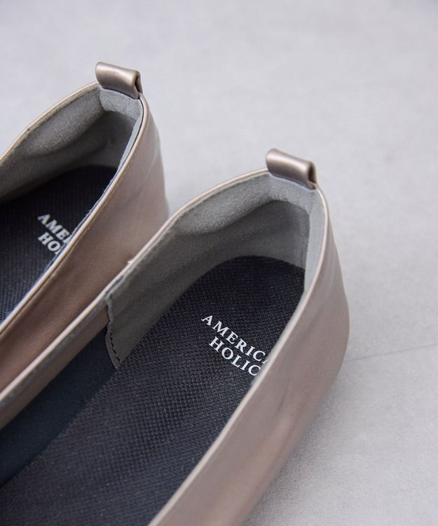 AMERICAN HOLIC 整履きフロントタックパンプス Bronze