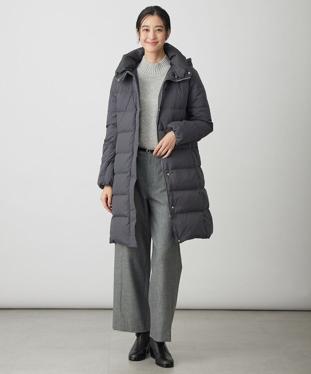 J.PRESS LADIES L チェルビック セミワイド パンツ グレー系