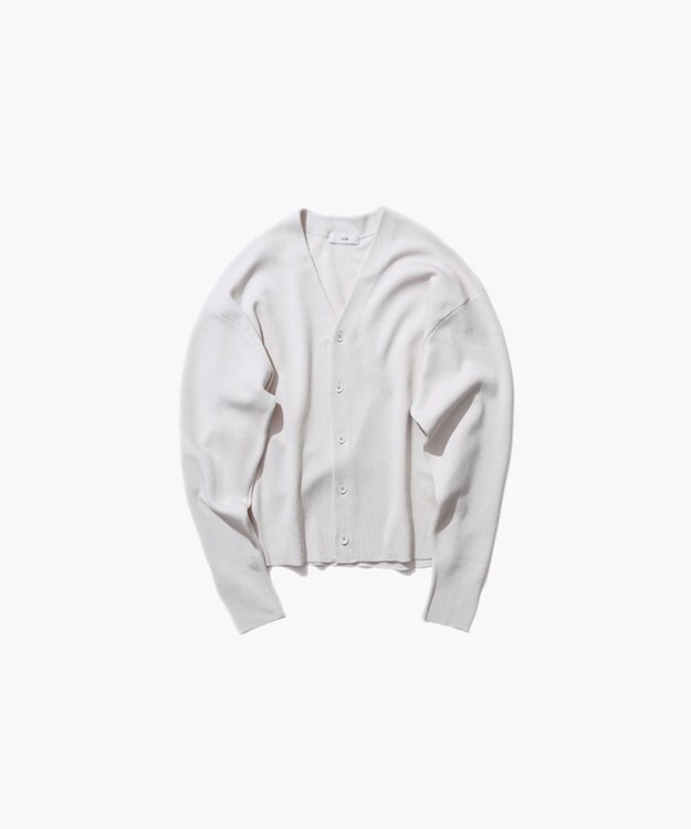 ATON 50/2 NATURAL DYE ORGANIC | Vネックカーディガン WARM WHITE