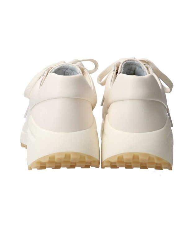 INTER-CHAUSSURES 【BUSSOLA】撥水厚底レースアップスニーカー ホワイト