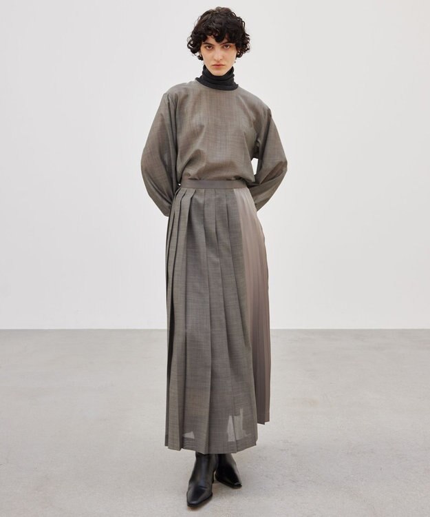 BEIGE， MOYE / プリーツスカート C Gray×C Gray